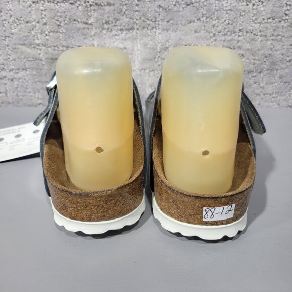 Birkenstock Arizona Soft Womens Size US 5 Silver Finish Birko-Flor Slide Sandal - Picture 13 of 15